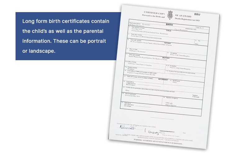 What is a Long Birth Certificate?
